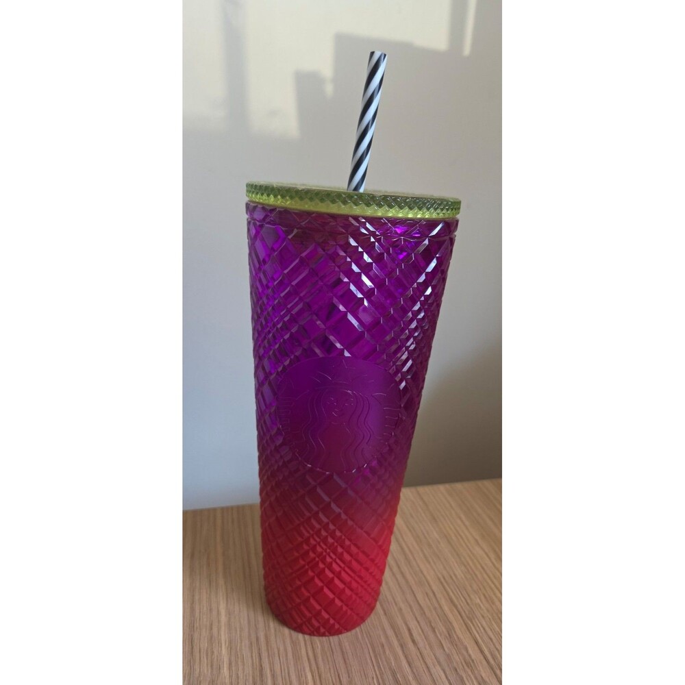 Starbucks Shae Anthony "She x This" Purple-to-Red Ombre Gemstone Tumbler 24oz